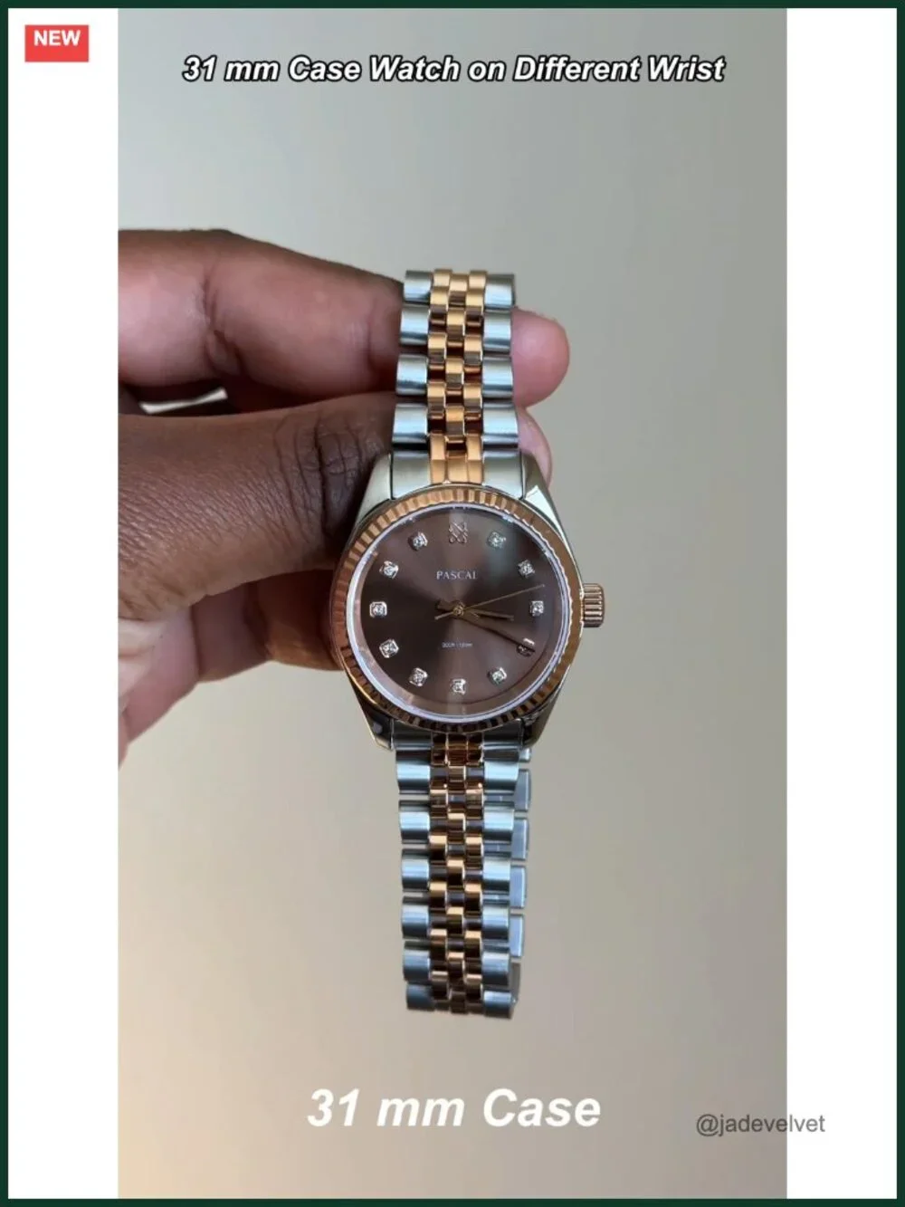 Swiss Quartz Watch, Lab-Grown Diamonds, Stainless Steel Strap, 10 ATM